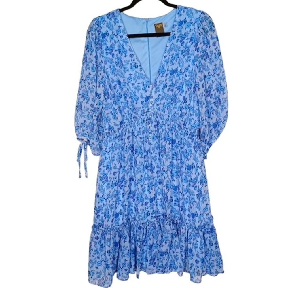 TAYLOR blue floral print dress size 10
